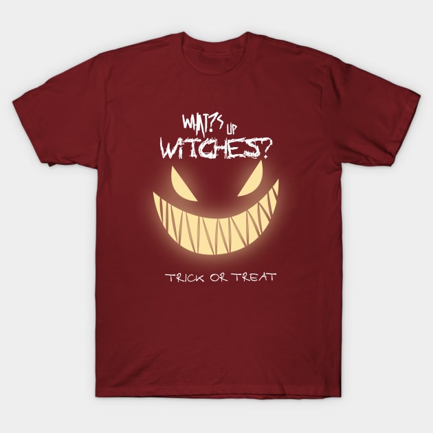 What's up Witches Trick or Treat | Funny Halloween Men's T-Shirt by Kibria1991